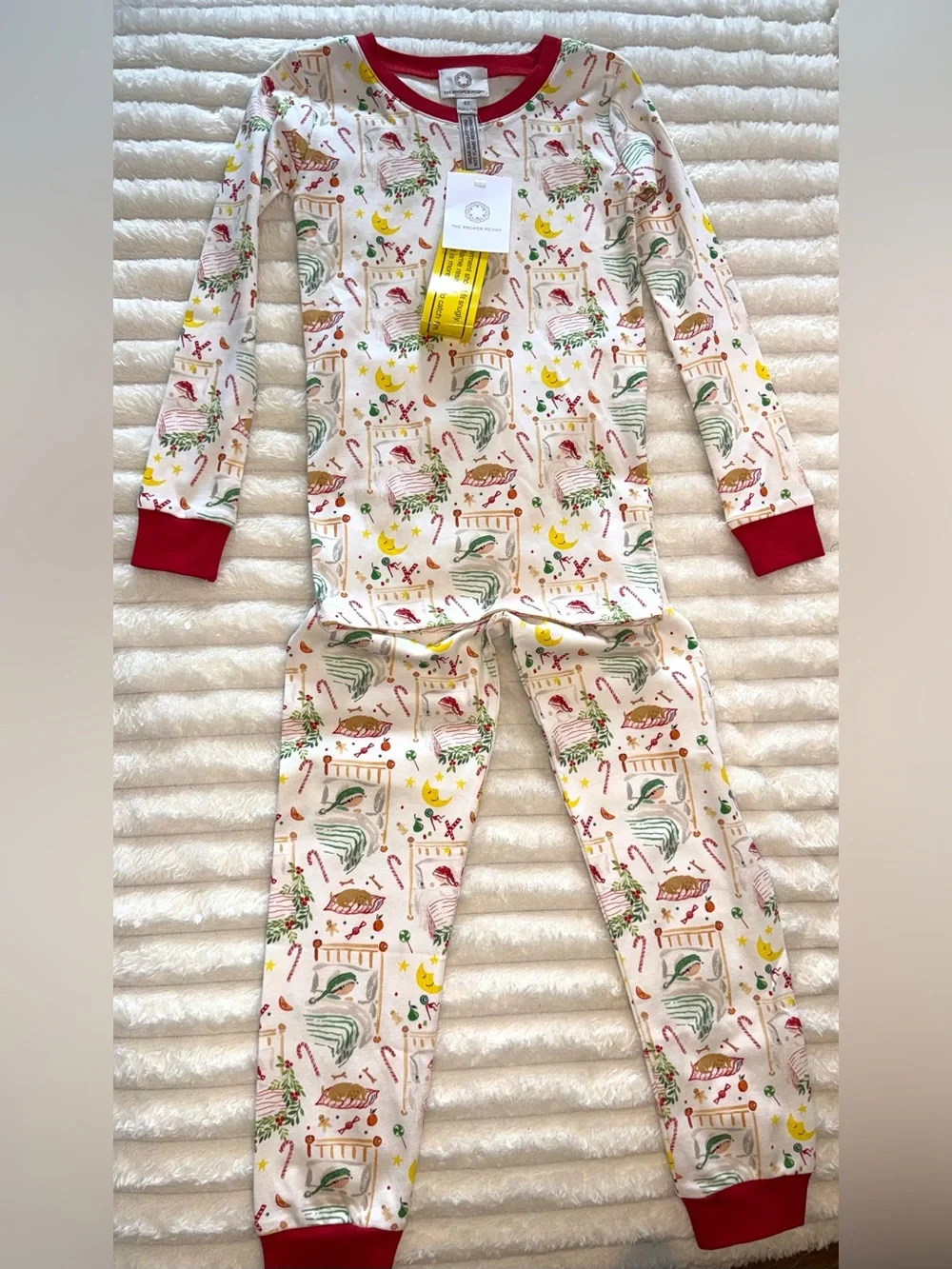 The Proper Peony Sugar Plum Dreams 2-Piece Christmas PJ Set, size 6, NWT